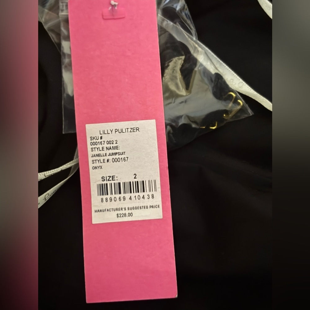 NWT Lilly Pulitzer Janelle Embellished Jumpsuit Onyx Size 2 - Picture 10 of 14